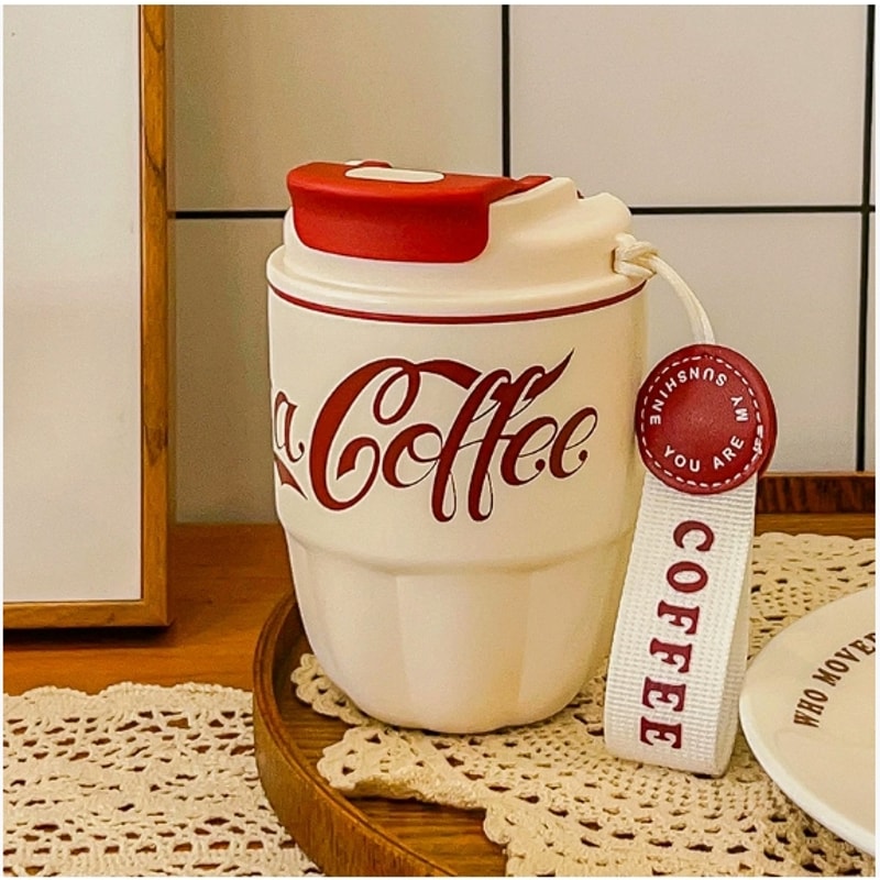 Dual Drink Cup Coffee Cup Insulated Design Portable Coca Cola Pumpkin Cup Car Mini Insulated Cup 1