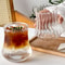 Creative Wave Shape Iced Coffee Tumbler Cup Transparent Drinking Glass Ripple Water Juice Milk Tea 2