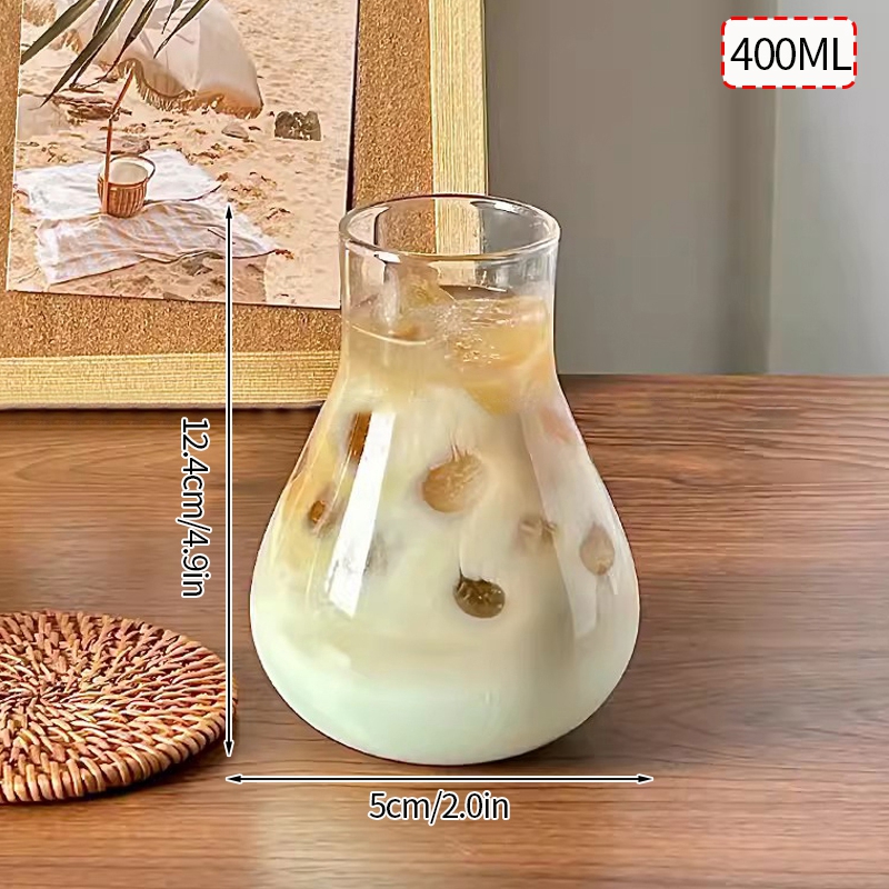 Creative Wave Shape Iced Coffee Tumbler Cup Transparent Drinking Glass Ripple Water Juice Milk Tea 13