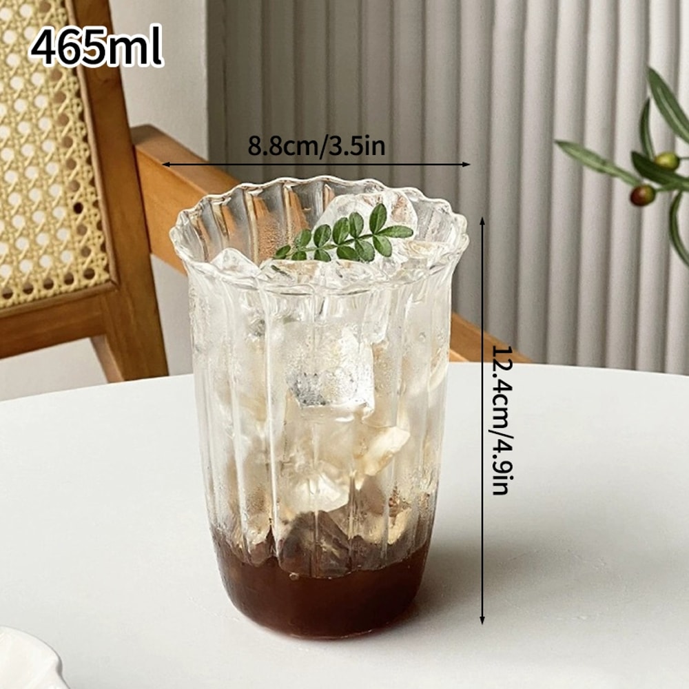 Transparent Juice Milk Coffee Mug Glass Cup Heatresistant TumblerRose Glass Cup Drinkware 7