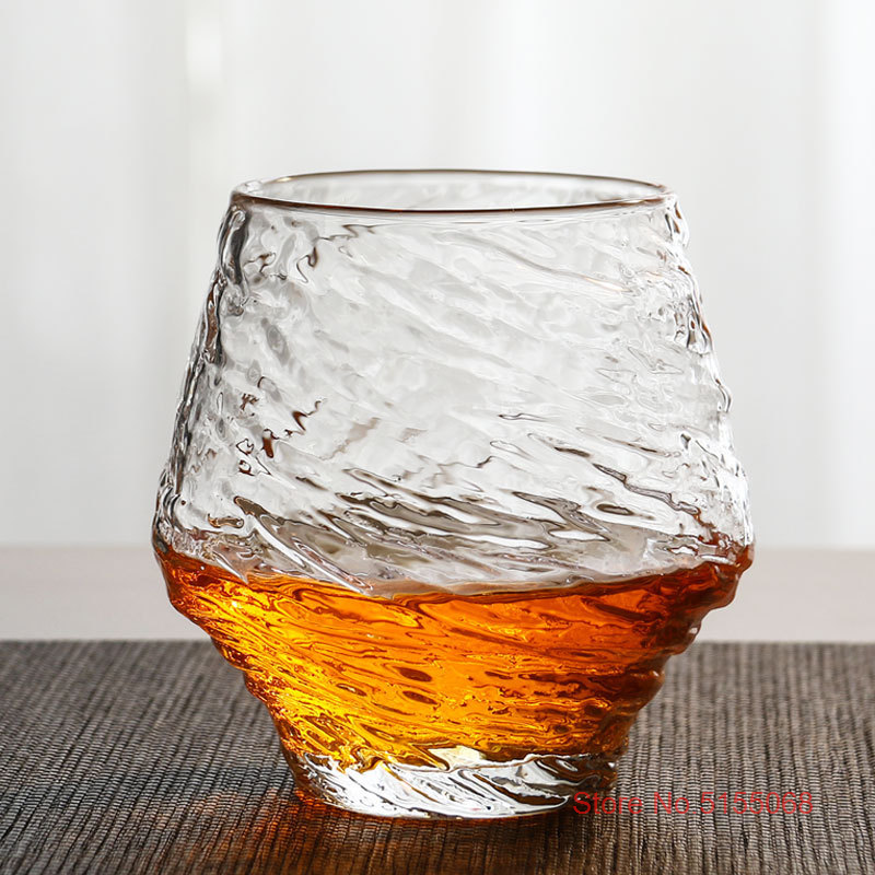 Hammer Pattern Whisky Cup Hazy Air Wine Glass Snowflakes Falling Whiskey Tumbler Brandy Wineglass G 4