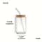 Cherry Bow Glass Tumbler Mason Jar Shaped Water Bottle With Lid And Straw For Iced Coffee Juice 7