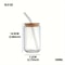 Cherry Bow Glass Tumbler Mason Jar Shaped Water Bottle With Lid And Straw For Iced Coffee Juice 7
