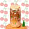 Cherry Bow Glass Tumbler Mason Jar Shaped Water Bottle With Lid And Straw For Iced Coffee Juice 2