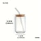 Cherry Bow Glass Tumbler Mason Jar Style Water Bottle With Lid Straw For Iced Coffee Juice 6