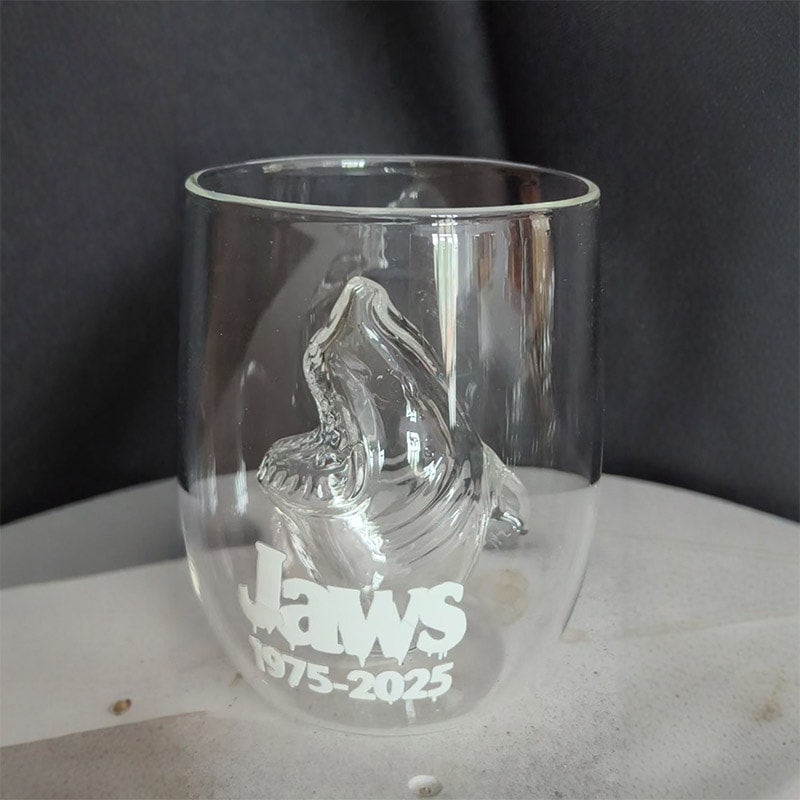 Glass Bruce Shark Whiskey Tumbler Collectible Movie Memorabilia Cup Gift 3