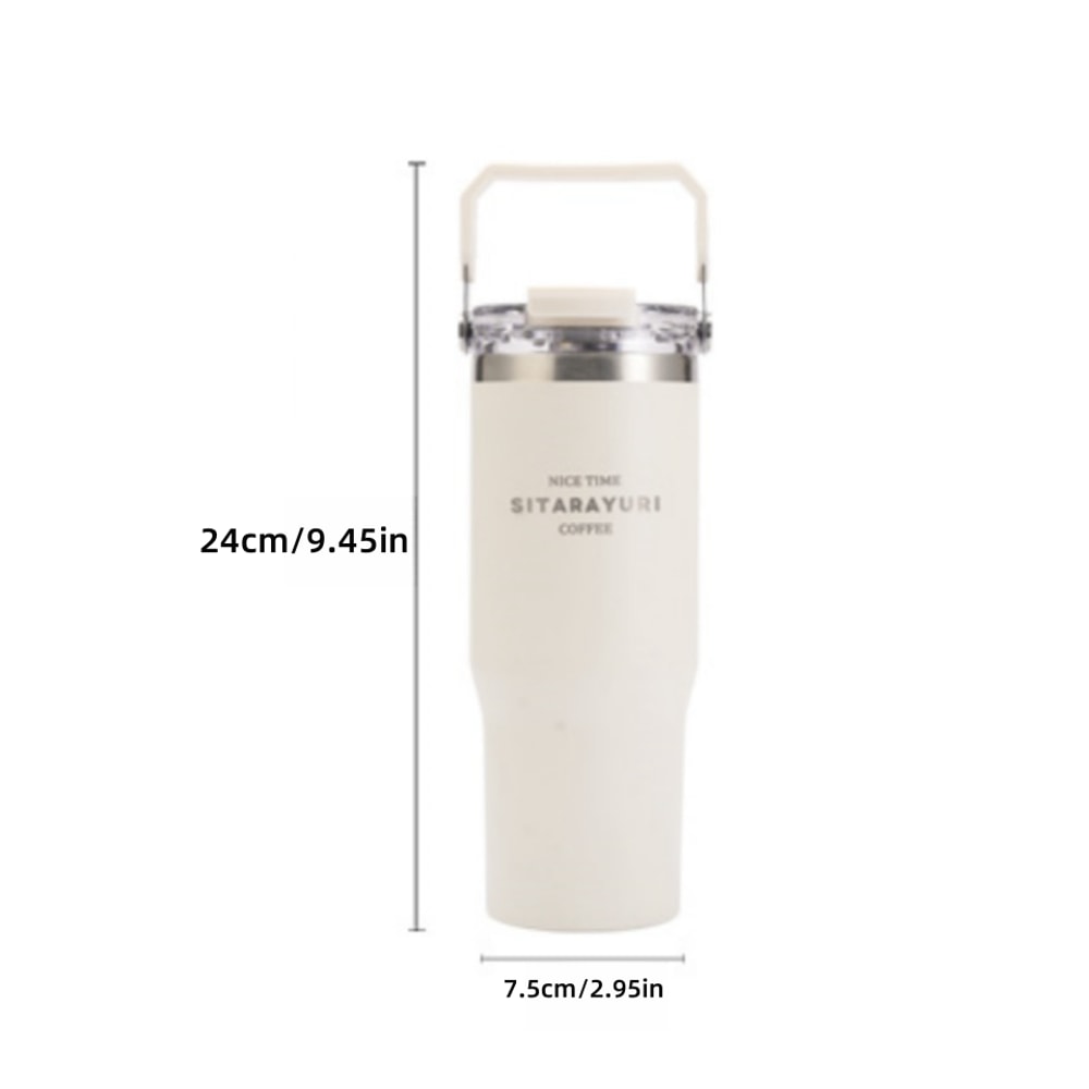 Drinking Coffee Water Cup With Straw Large Capacity Insulation Cup Simple Water Bottle For Office G 5