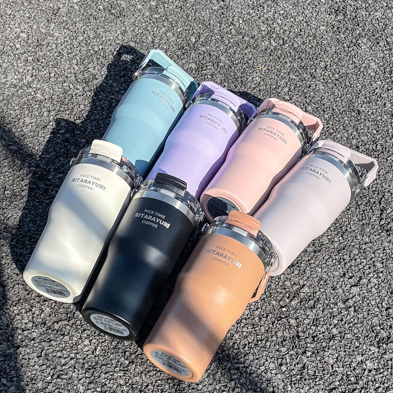 Drinking Coffee Water Cup With Straw Large Capacity Insulation Cup Simple Water Bottle For Office G 6