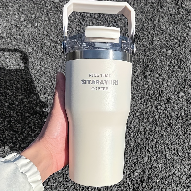 Drinking Coffee Water Cup With Straw Large Capacity Insulation Cup Simple Water Bottle For Office G 8