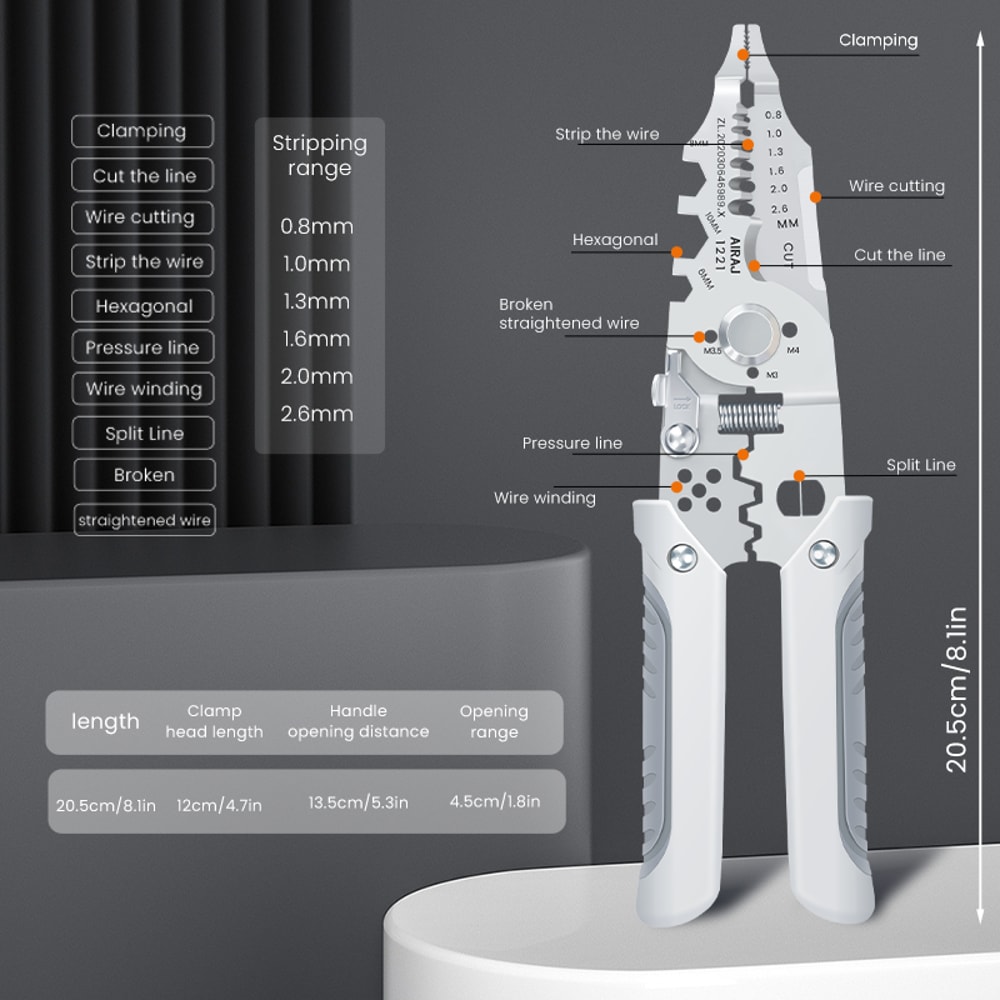 Multi Functional Wire Stripper Pliers Crimping Stripping Tools For Electricians Precision Terminal 5
