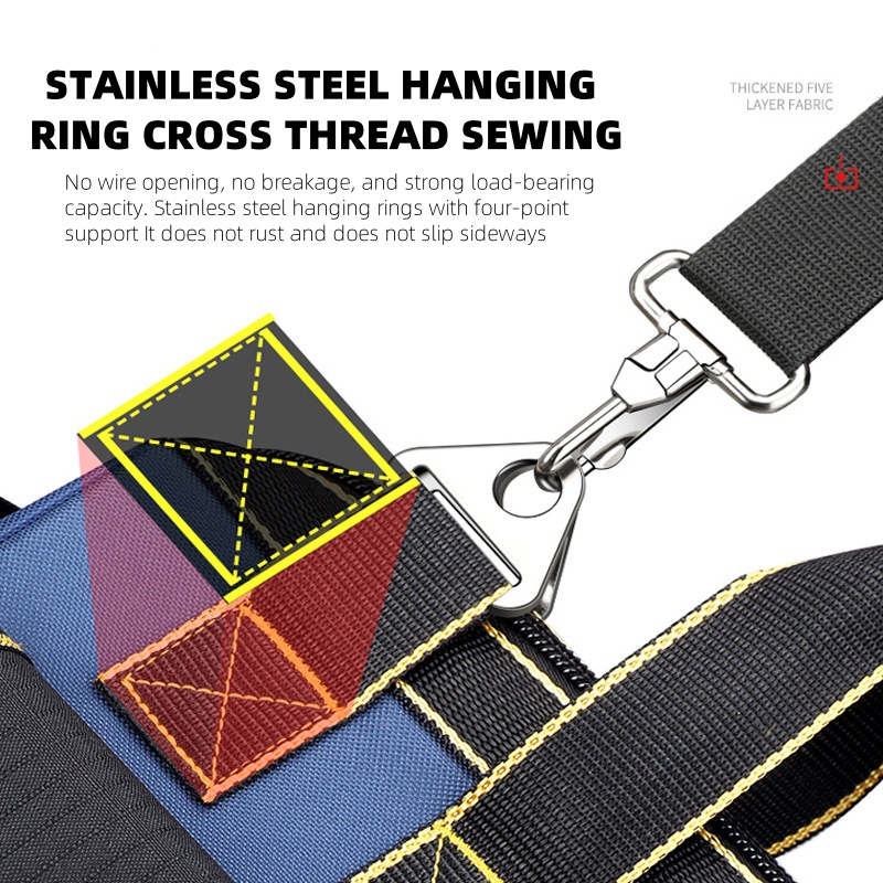 Tool Bag For Electricians Heavy Duty Storage Organizer Professional Work Bag Wrench Set Belt Indust 2