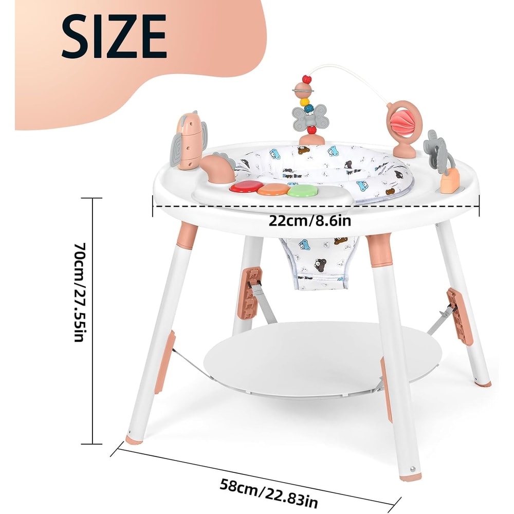 Baby Activity Center Detachable Toys 360 Swivel Seat Perfect For Infant Development Play 1