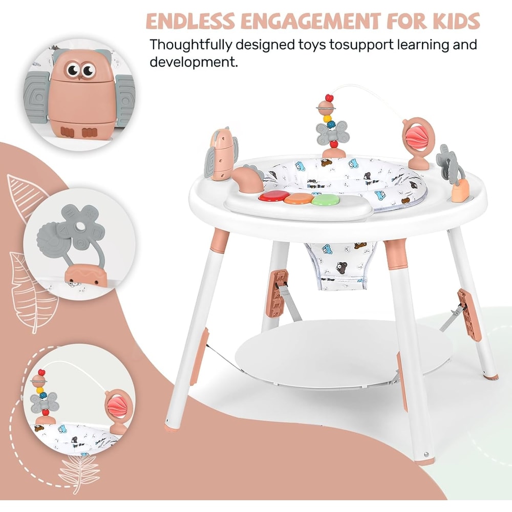 Baby Activity Center Detachable Toys 360 Swivel Seat Perfect For Infant Development Play 2