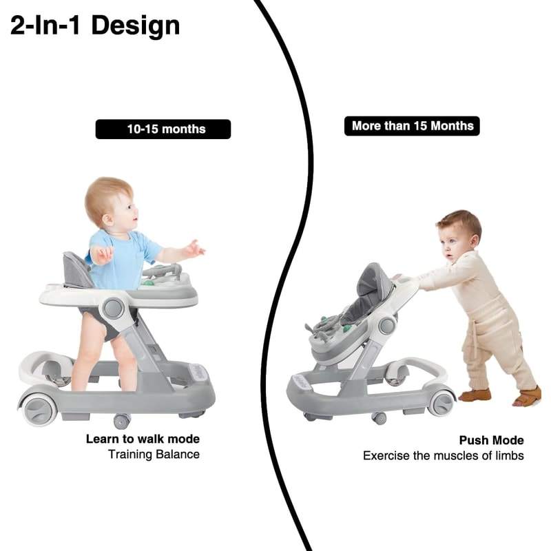 Oddler Baby Push Walker Foldable Walker With Removable Feeding Tray 1