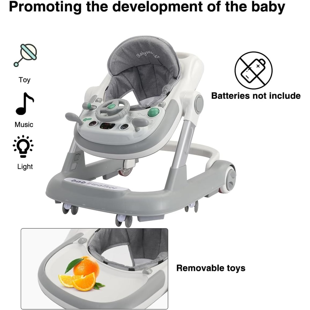 Oddler Baby Push Walker Foldable Walker With Removable Feeding Tray 3