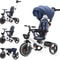 Baby Stroller Tricycle Ride Bike, Unisex Toddler Bike with Adjustable Canopy, Safety Harness, Shock Absorption