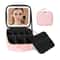 LED Lighted Mirror Travel Makeup Bag Large Capacity Makeup Train Case With Adjustable Dividers For 0
