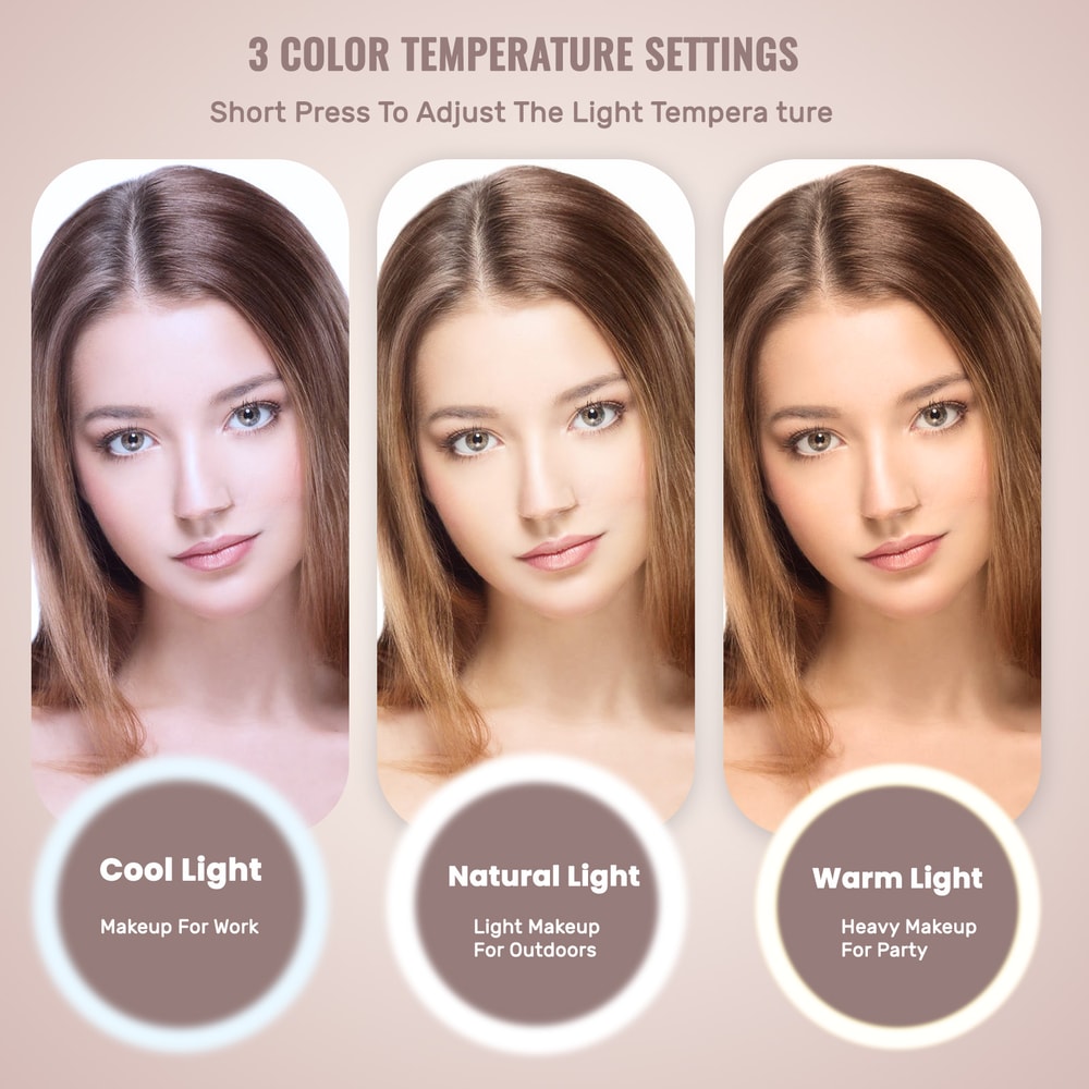 LED Lighted Mirror Travel Makeup Bag Large Capacity Makeup Train Case With Adjustable Dividers For 6