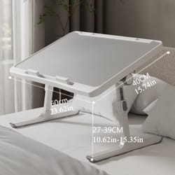 adjustable laptop bed table, foldable laptop tray for bed, sofa, sofa chair, floor, portable height and angle adjustable