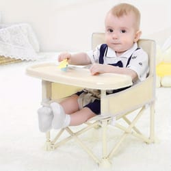 adjustable high chair with detachable cushion, stylish and durable design for comfortable feeding