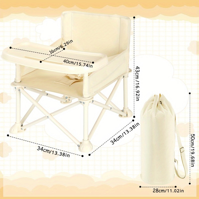 Adjustable High Chair With Detachable Cushion Stylish And Durable Design For Comfortable Feeding 2