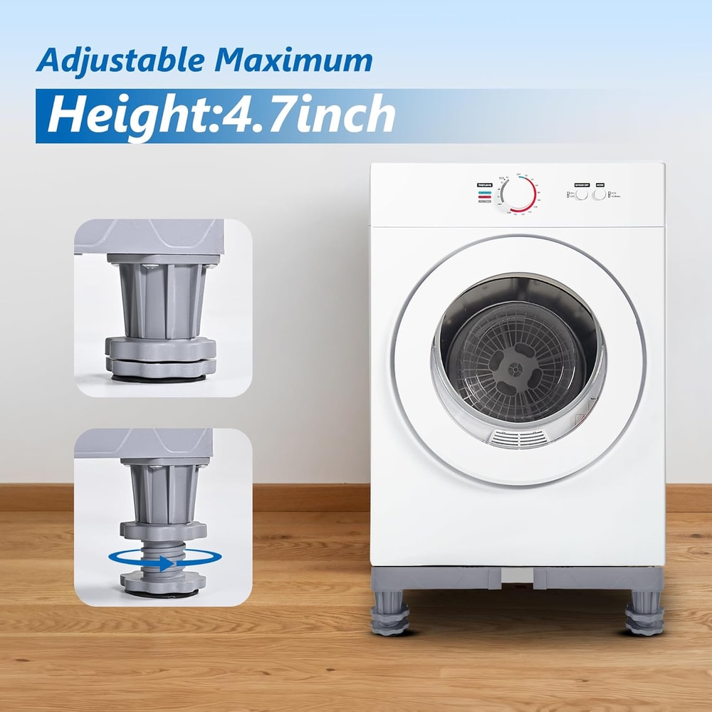 Washing Machine Base With 4 Sturdy Feet Mini Fridge Base NonSlip Washer And Dryer Base Easy Mobilit 1