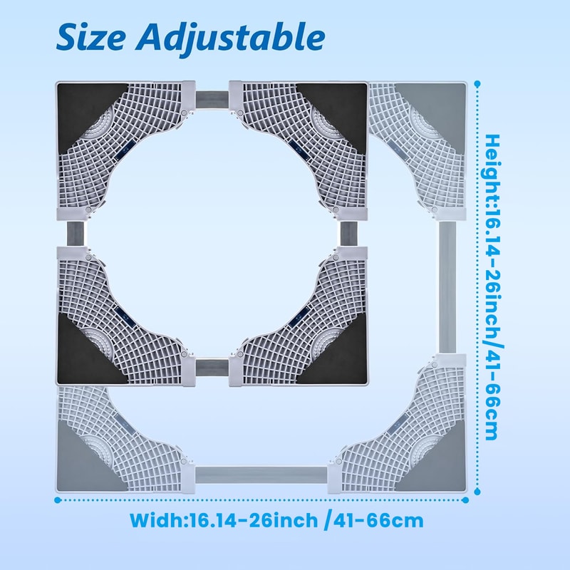 Washing Machine Base With 4 Sturdy Feet Mini Fridge Base NonSlip Washer And Dryer Base Easy Mobilit 4