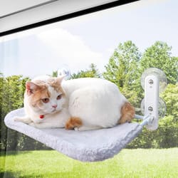 cozy cat hammock for cats and kittens, durable hanging bed, space-saving design, easy installation