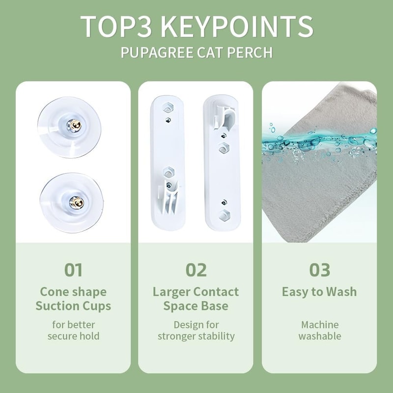 Cozy Cat Hammock for Cats and Kittens, Durable Hanging Bed, Space-Saving Design, Easy Installation