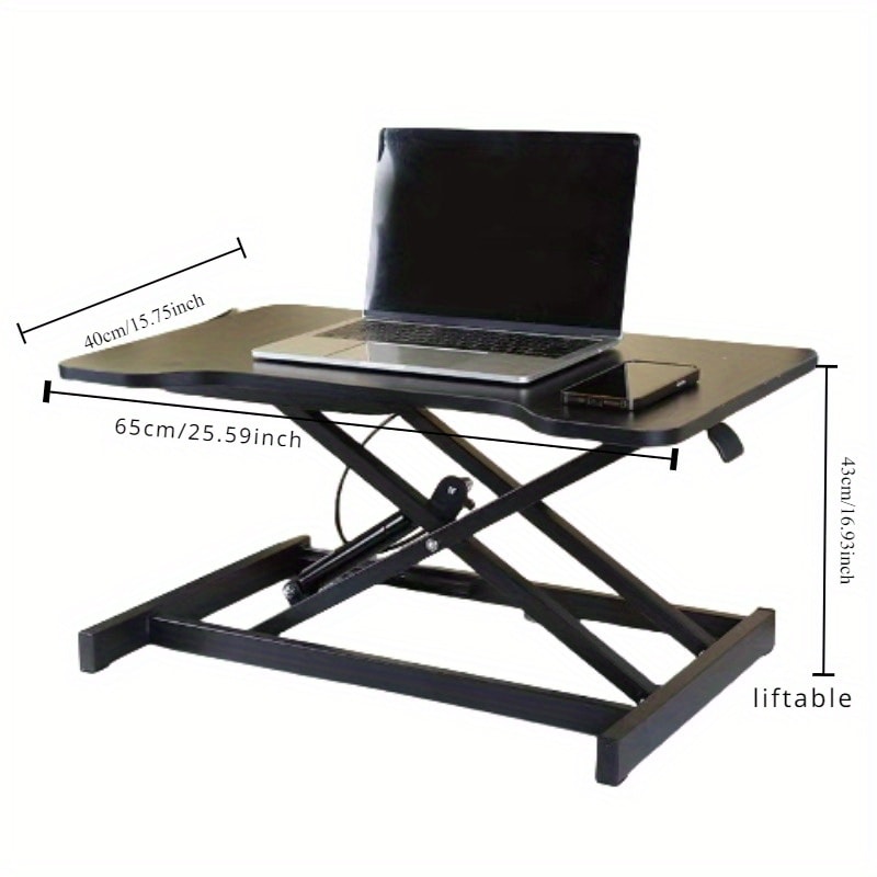 Adjustable Height Standing Desk Riser, Ultra-Slim Single Top Sit Stand Desktop Converter, Ideal for Monitor or Laptop