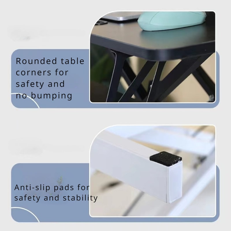 Adjustable Height Standing Desk Riser, Ultra-Slim Single Top Sit Stand Desktop Converter, Ideal for Monitor or Laptop