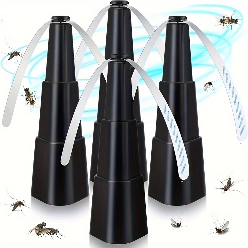 Battery Operated Fly Repelling Fan with Reflective Blades, Chemical Free Insect Repellent, ABS Structure