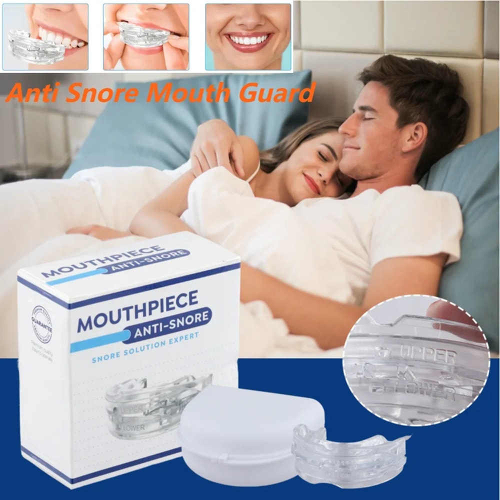 Teeth Bruxism Mouthguard Improves Sleep, Anti-Snoring Device, Stops Snoring and Reduces Teeth Grinding