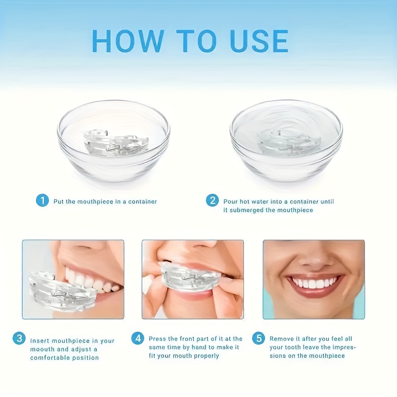 Adjustable Anti-Snoring Mouth Guard, Night Time Teeth Mouthguard & Bruxism Sleeping Bite Guard to Prevent Snoring