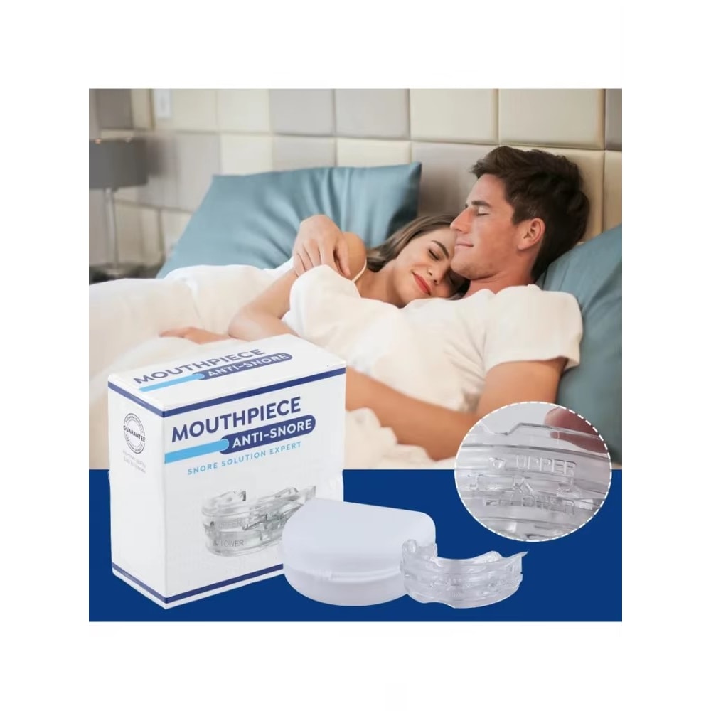 Adjustable Anti-Snoring Mouth Guard, Night Time Teeth Mouthguard & Bruxism Sleeping Bite Guard to Prevent Snoring