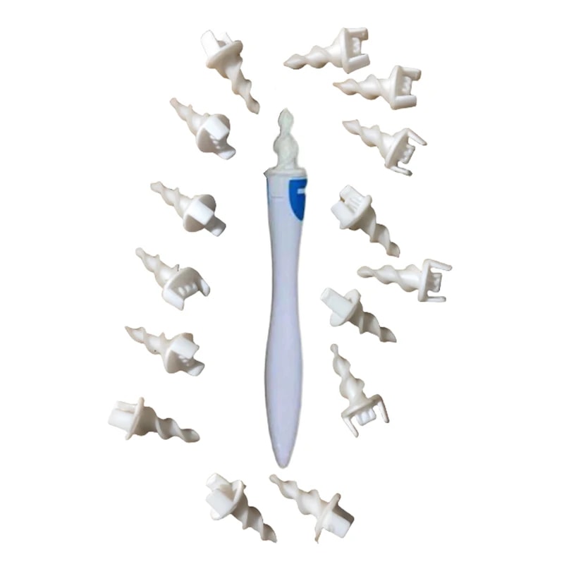 Ear Wax Remover Tool Portable Spiral Cleaner With Soft Silicone 16 Replacement Tips For Easy Earwax 0