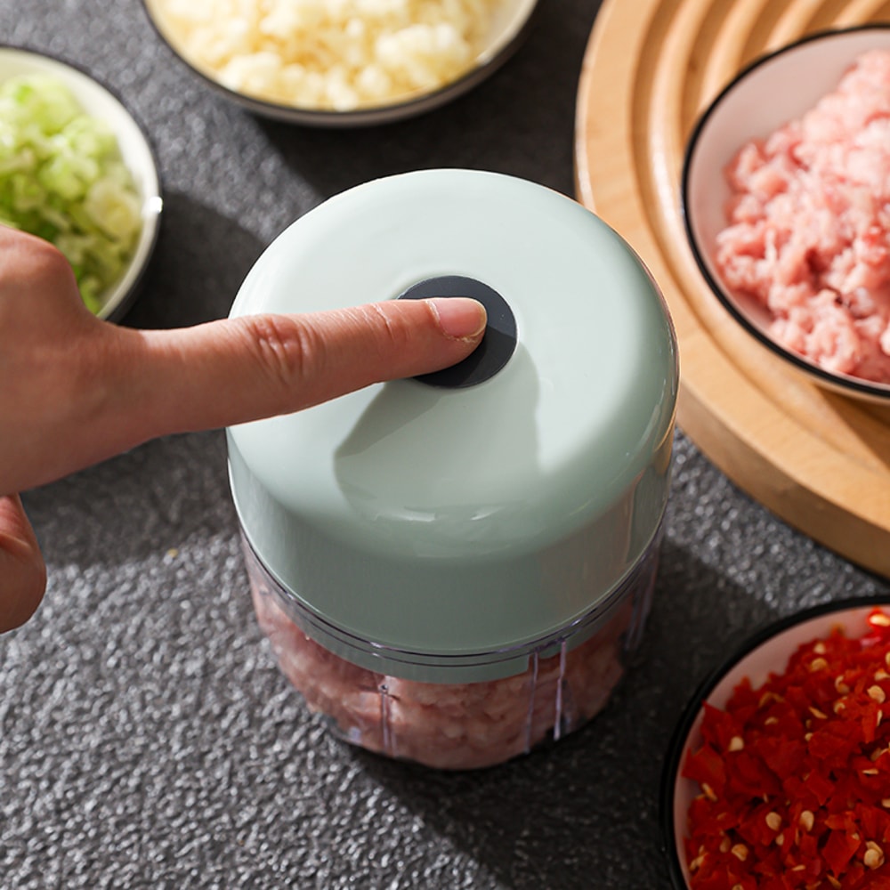 USB Portable Meat Grinder Electric Kitchen Food Chopper Mini Garlic Masher Crusher Vegetable Choppe 8