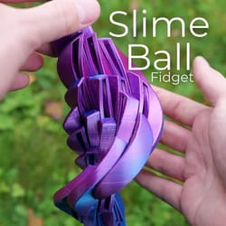 printed slime ball fidget toy, twistsphere gear, liquid flow ball with rotating design, stress relief toy for office