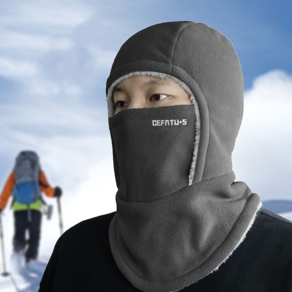 Windproof Cycling Cap Fleece Balaclava For Cold Weather Thermal Hood And Hat For Skiing Coldproof W 2
