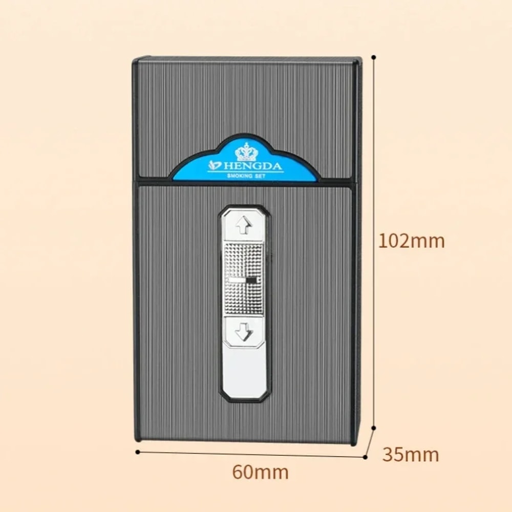 Waterproof Moisture Resistant Cigarette Case Thick Double Arc Pulse USB Charging Lighter For Outdoo