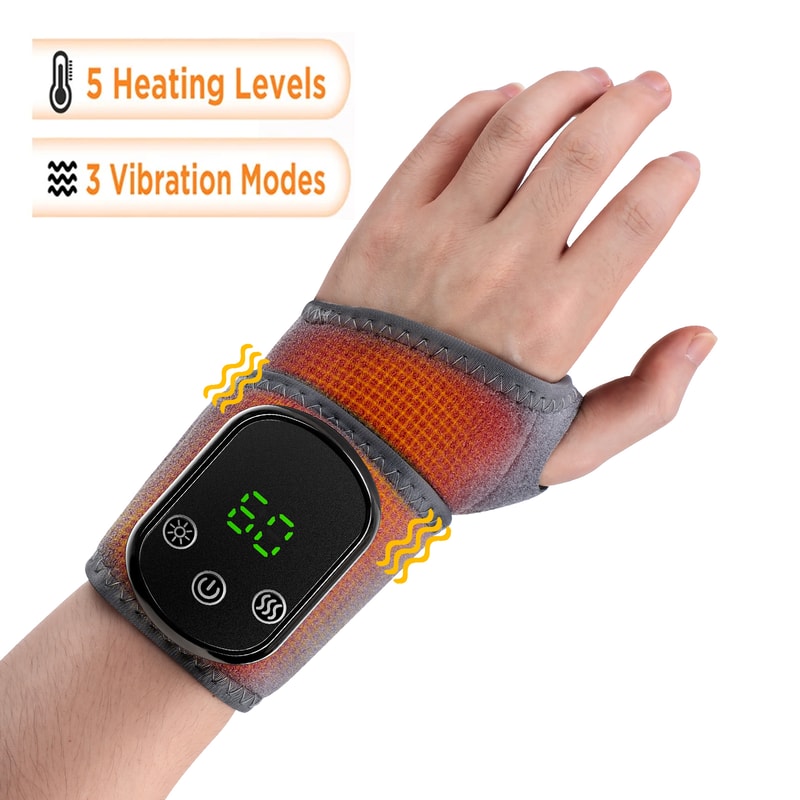 Portable Electric Ankle And Wrist Massager 5Speed Infrared Heat Vibration Therapy For Relaxation 6