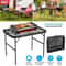 Aluminum Picnic Adjustable Folding Table 35x23 Grill Stand Table For Camping Portable Grill Table 11