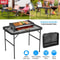 Aluminum Picnic Adjustable Folding Table 35x23 Grill Stand Table For Camping Portable Grill Table 11