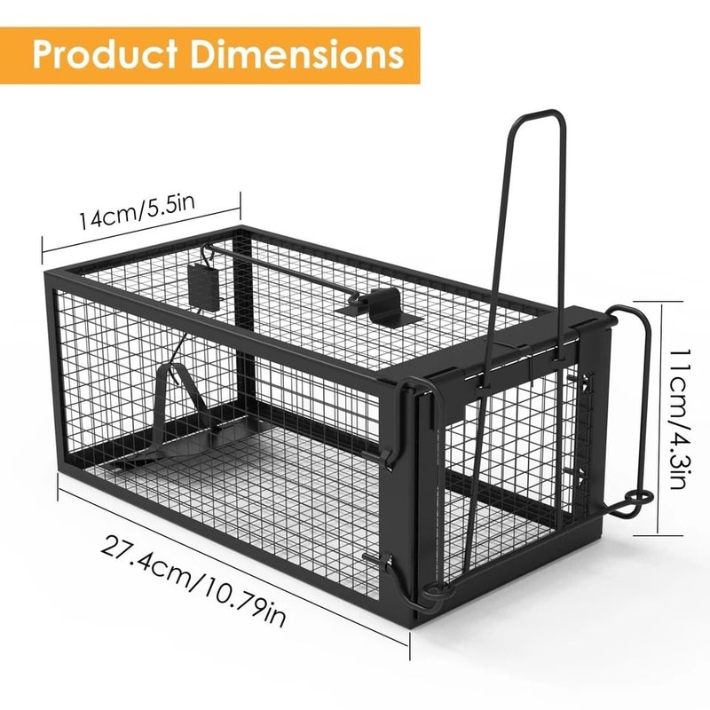 Live Rodent Trap Cage Rat Trap Cage Humane Iron Mouse Control Cage U Shaped Mouse Trap For Small Ro 9
