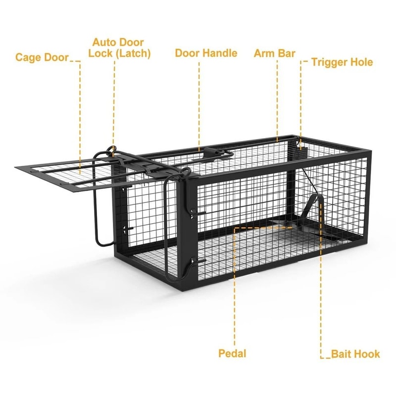 Live Rodent Trap Cage Rat Trap Cage Humane Iron Mouse Control Cage U Shaped Mouse Trap For Small Ro 6