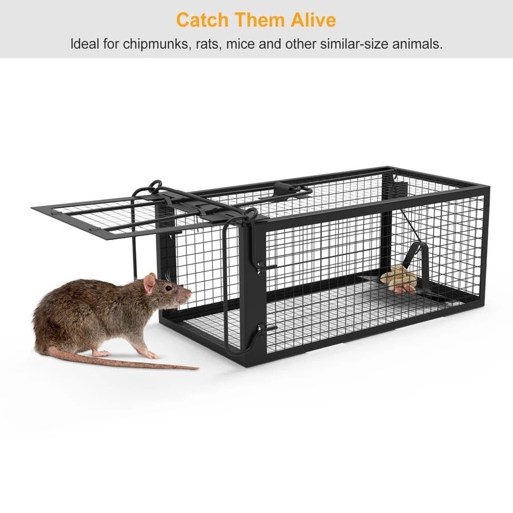 Live Rodent Trap Cage Rat Trap Cage Humane Iron Mouse Control Cage U Shaped Mouse Trap For Small Ro 7