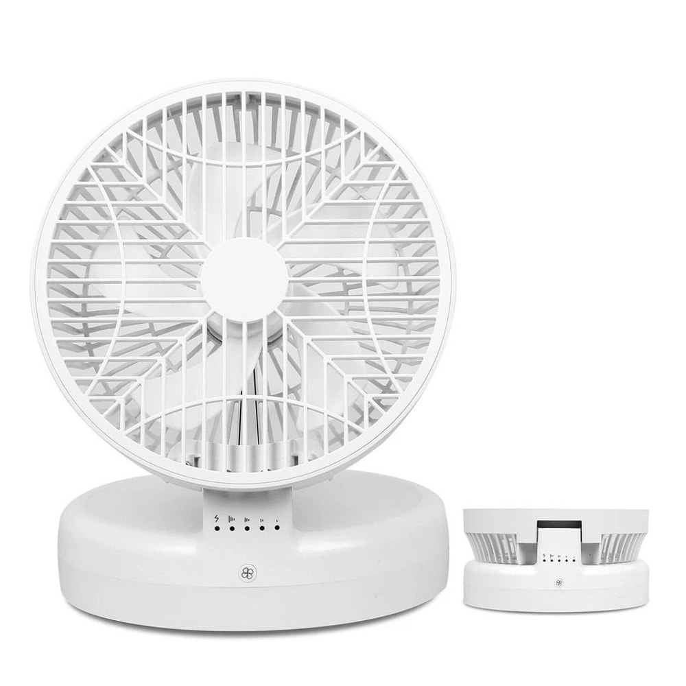 WallMounted Portable Desktop Fan Rechargeable Adjustable Wind Speeds Quiet Brushless Motor 1