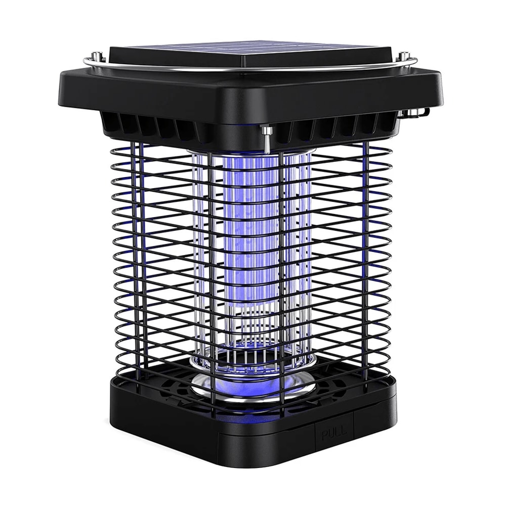 Outdoor Solar Powered Mosquito Fly Bug Zapper Insect Killer Lamp UV Light Waterproof Electric Trap 0