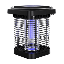 outdoor solar powered mosquito fly bug zapper, insect killer lamp, uv light, waterproof electric trap for mosquitoes