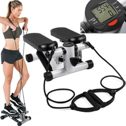 mini stepper for weight loss, full body workout with lcd monitor, portable stair stepper exercise equipment